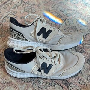 New Balance Cream and Black Lifestyle Sneakers
